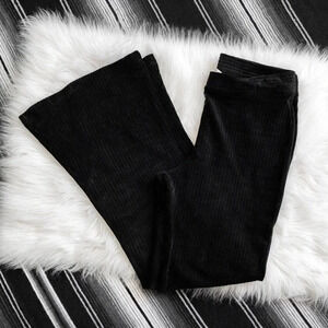 Double Zero Women’s Sz Large Black Flare Retro Bell Bottom High Waist Pants